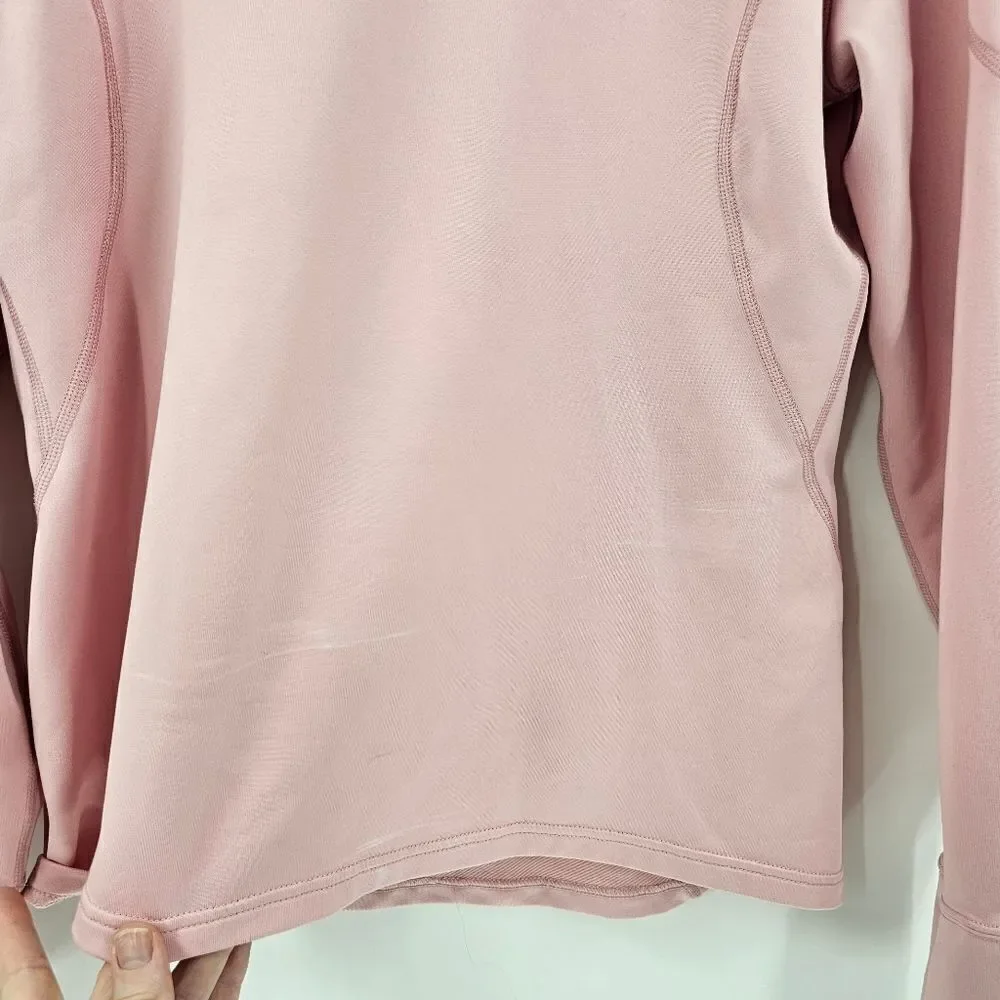 Nike sweatshirt large pink turtleneck sweater long sleeve shirt running gym